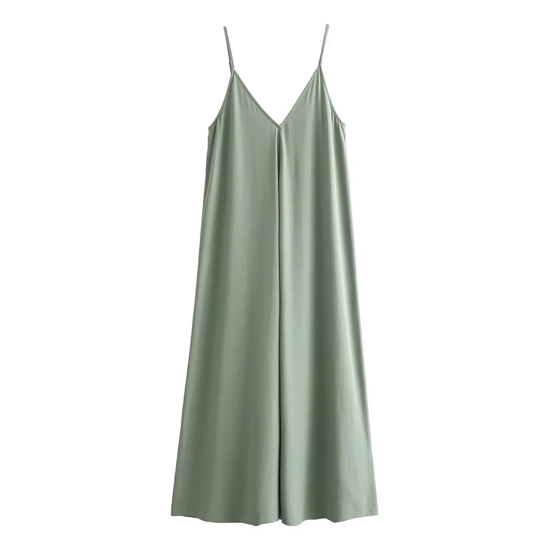 Chic Noir Maxi Slip Dress