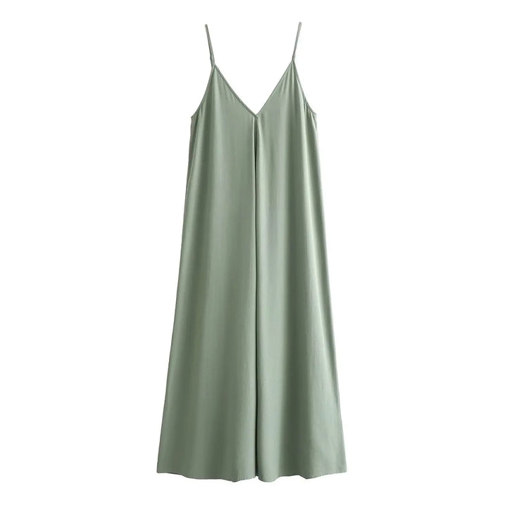 Chic Noir Maxi Slip Dress