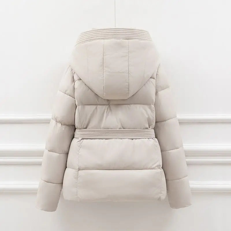 Shanna Belted Puffer Jacket with Hood