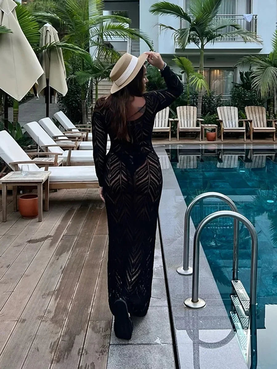 Ava Veil Long Dress