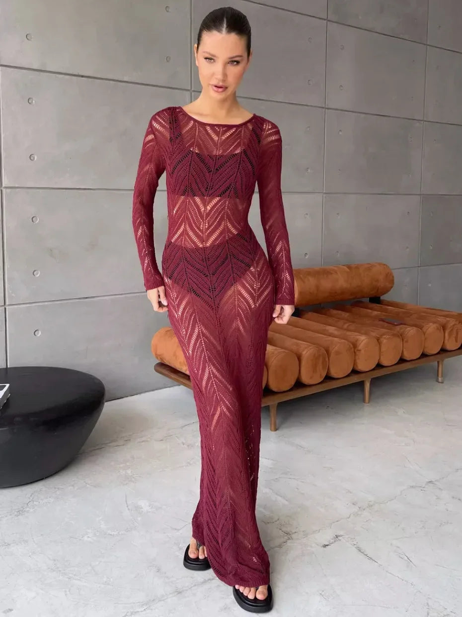 Ava Veil Long Dress
