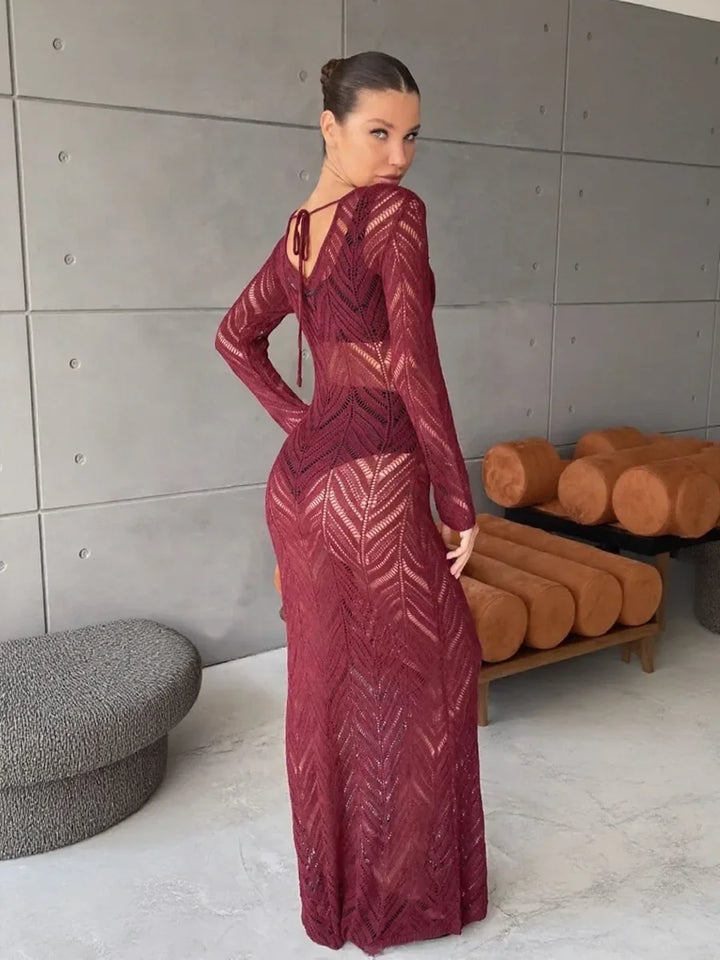 Ava Veil Long Dress