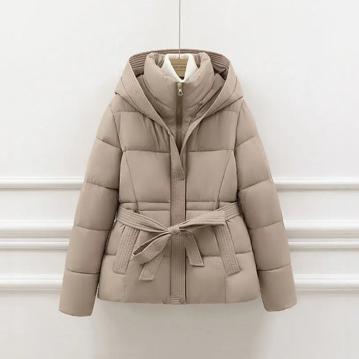 Shanna Belted Puffer Jacket with Hood