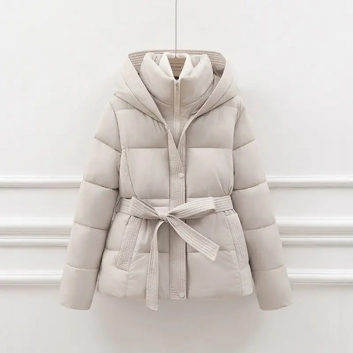 Shanna Belted Puffer Jacket with Hood