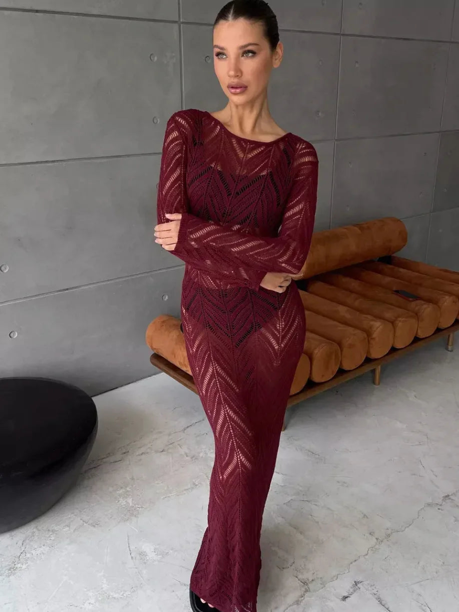 Ava Veil Long Dress