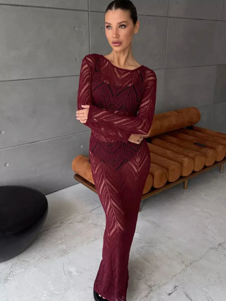 Ava Veil Long Dress