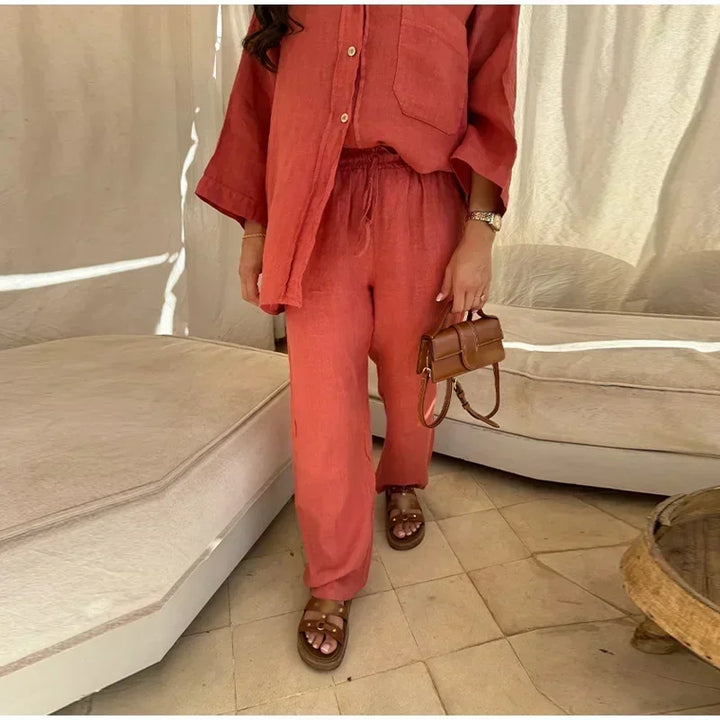 Juna Linen Relaxed Set