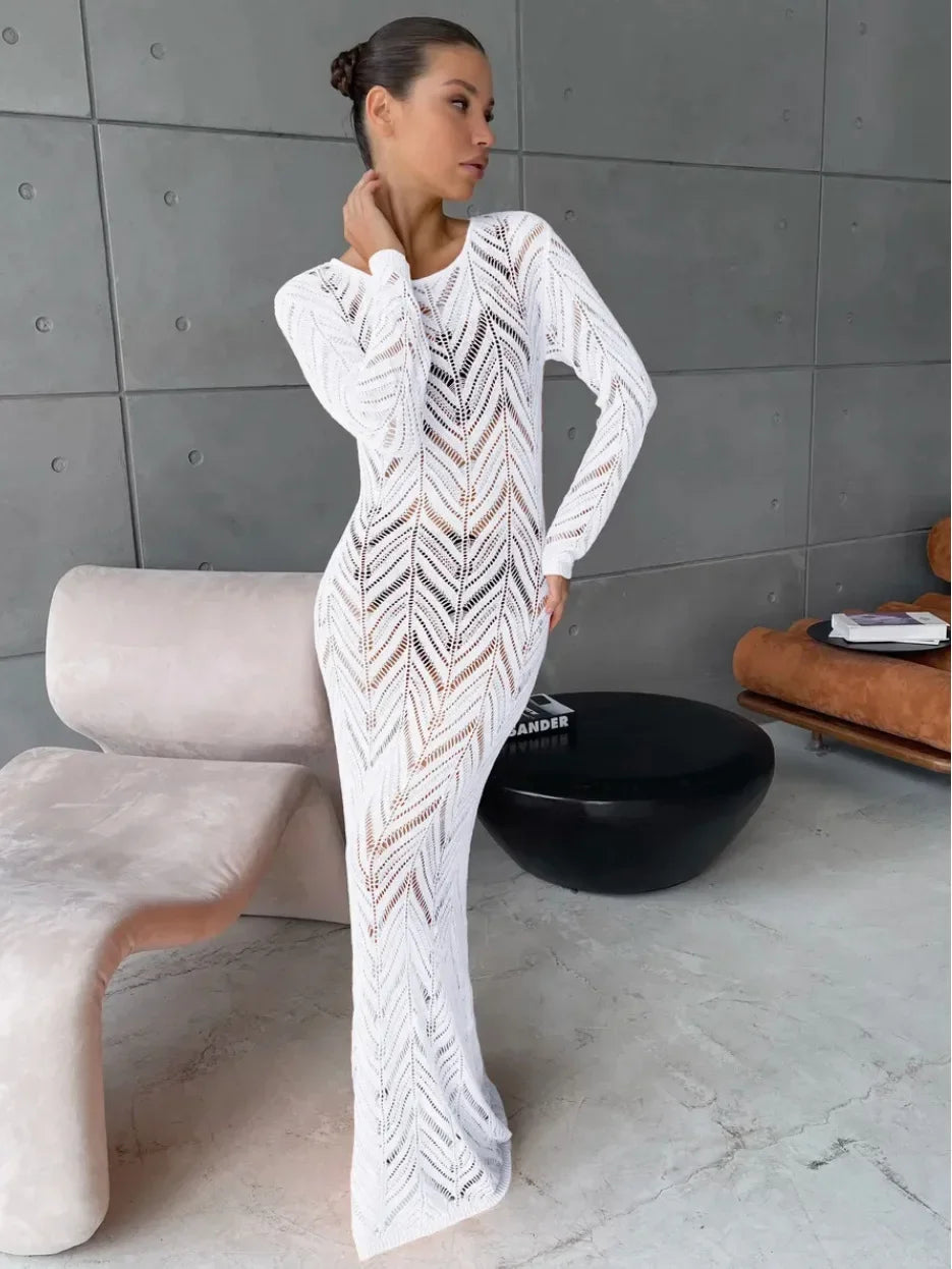 Ava Veil Long Dress