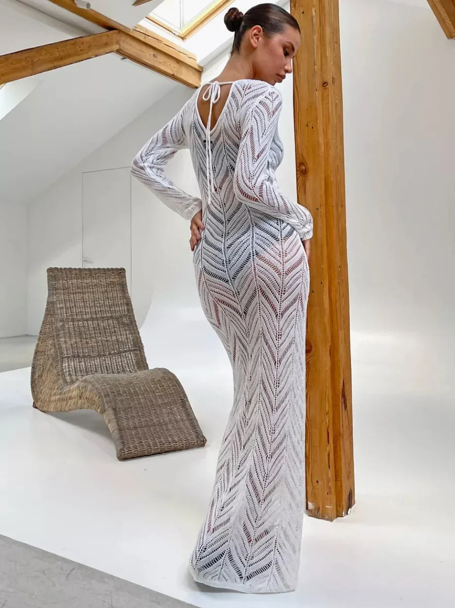 Ava Veil Long Dress