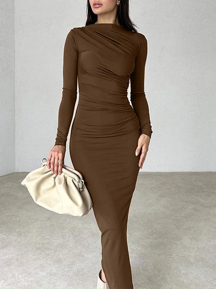 Dunja Long Sleeve Bodycon Maxi Dress