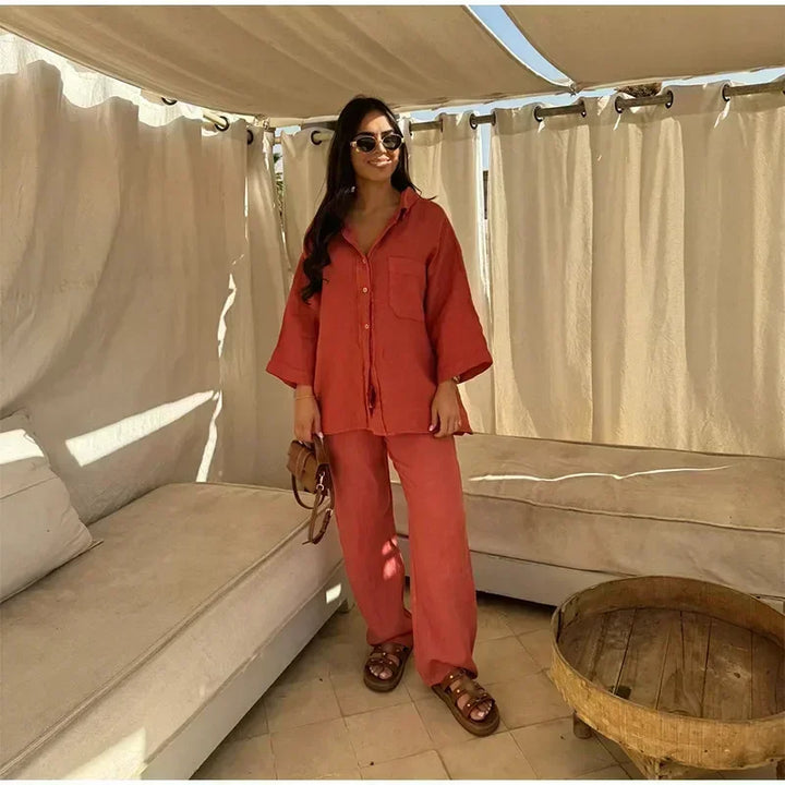 Juna Linen Relaxed Set