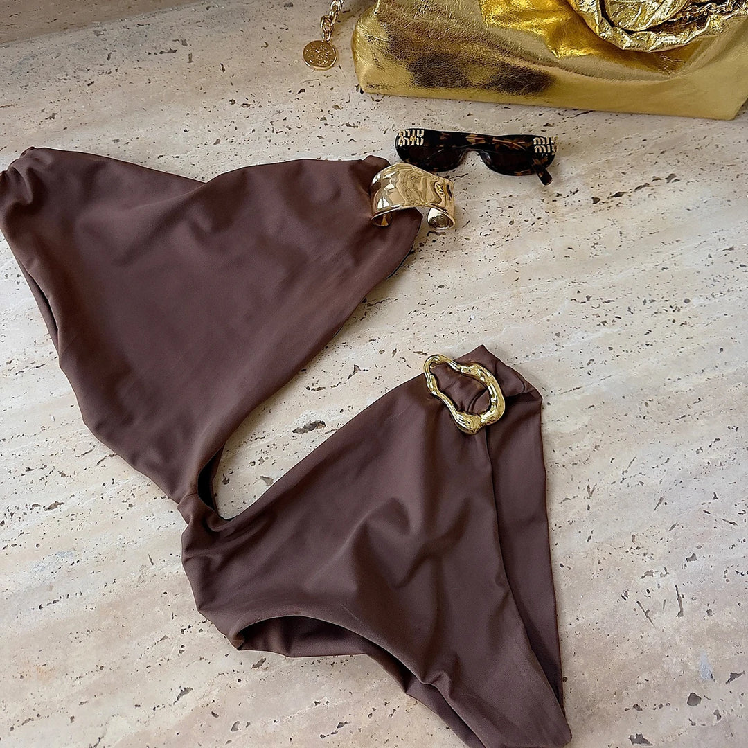 Aurelia One-Shoulder Cutout Bodysuit