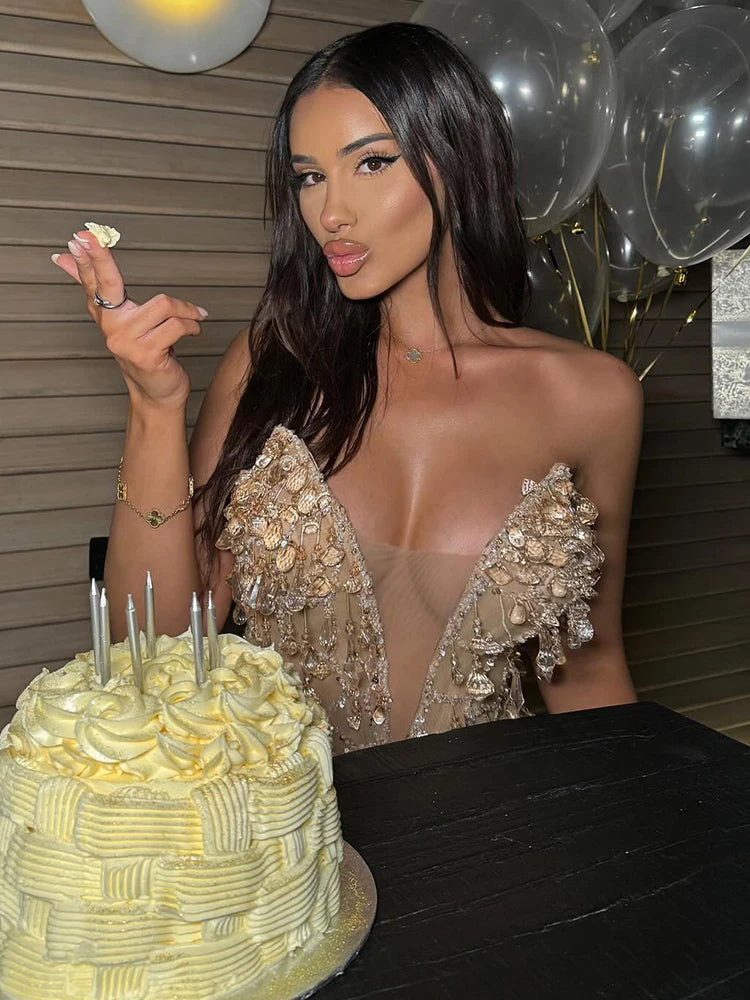 Crystal Muse Sequin Party Dress