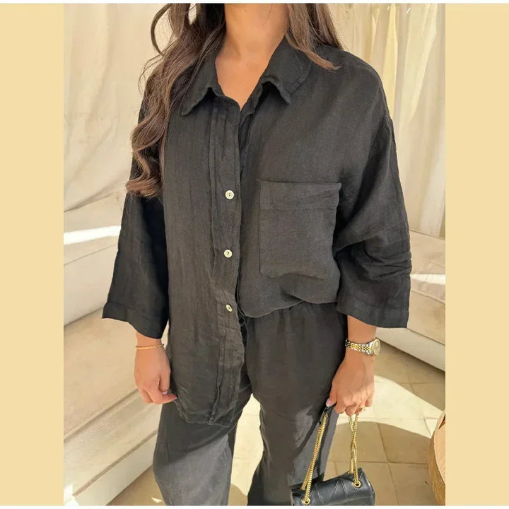 Juna Linen Relaxed Set