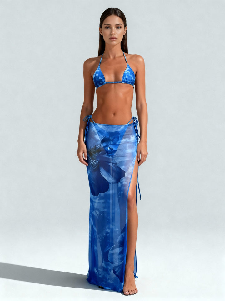 Eleni 3-Piece Bikini & Maxi Skirt Set