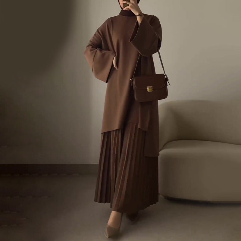 OPHELIE™ - Sophisticated Pleated Two-Piece Set