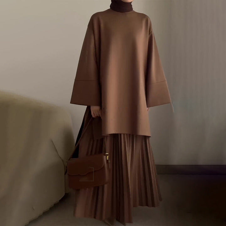 OPHELIE™ - Sophisticated Pleated Two-Piece Set